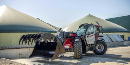 Teleskoplader von Manitou sind vielfach auf Biogas-Anlagen im Einsatz.