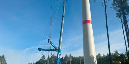 Abb. 1: Im Forstbetrieb der Stiftung Stift Neuzelle wird ein Windpark mit acht Anlagen errichtet.