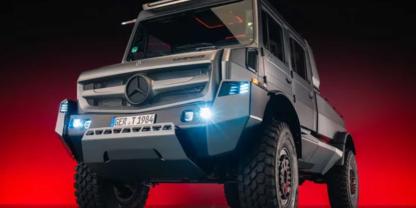 Ein hochgeländegängiger Unimog im Luxus Design