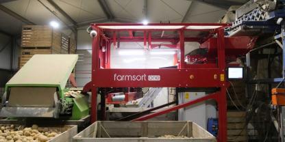 Kartoffel sortieren mit Industriekameras, ohne viel Personal.