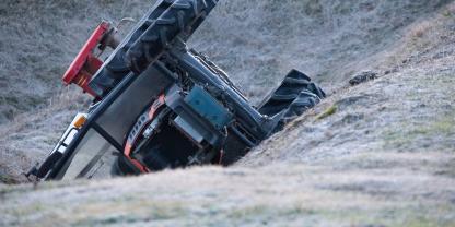 Umgestürzter Traktor