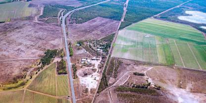 Eine Farm in Australien aus der Luft