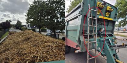 Bilder zeigen die Mängel an Erntemaschinen