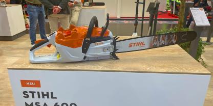 Stihl zeigte auf der GaLaBau in Nürnberg erstmals die Akkusäge MSA 600.