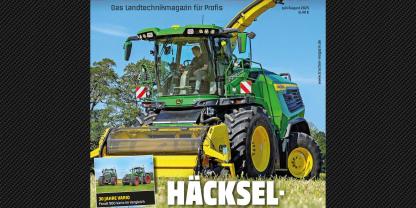 traction Juli/August 2025 mit dem brandneuen John Deere F8 Häcksler im Testeinsatz.